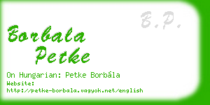 borbala petke business card
