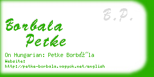 borbala petke business card